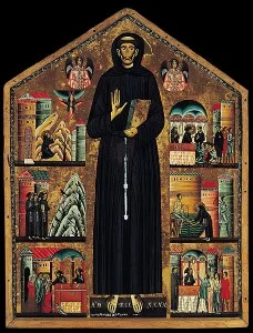 Bonaventura_Berlinghieri_Francesco בנווואנטורה - דוגמה לציור ימי ביניימי